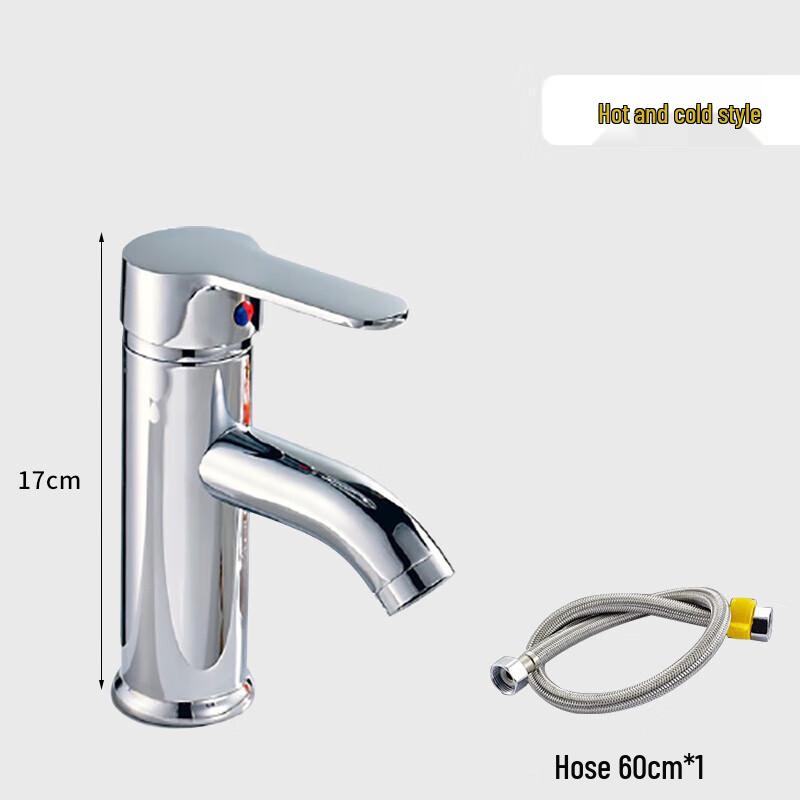 WDOFS Polished Stainless Steel Single Cold Water Basin Faucet