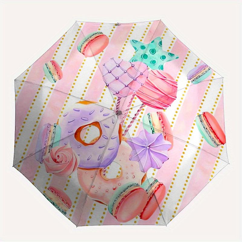 

1pc Donuts, Macarons Themed High-quality Umbrella,Automatic Opening and Closing Umbrella,Multi-functional Umbrella G0811032