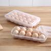 Kitchen Egg Storage Box with Lid, Fresh-Keeping 10-Grid & 18-Grid Tray Household Holder