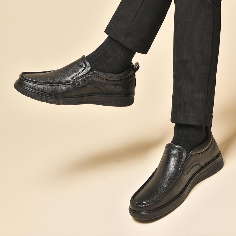 Moccasin Loafers Men Slip On Driving Shoes Soft Grained Uppers Elastic Gores Hand Stitched Apron 38-44