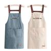 Kitchen Apron Waterproof Oil Proof Convenient Pocket Chef Cooking Apron Men Women Barista Manicurist Work Aprons Waiter Uniformw