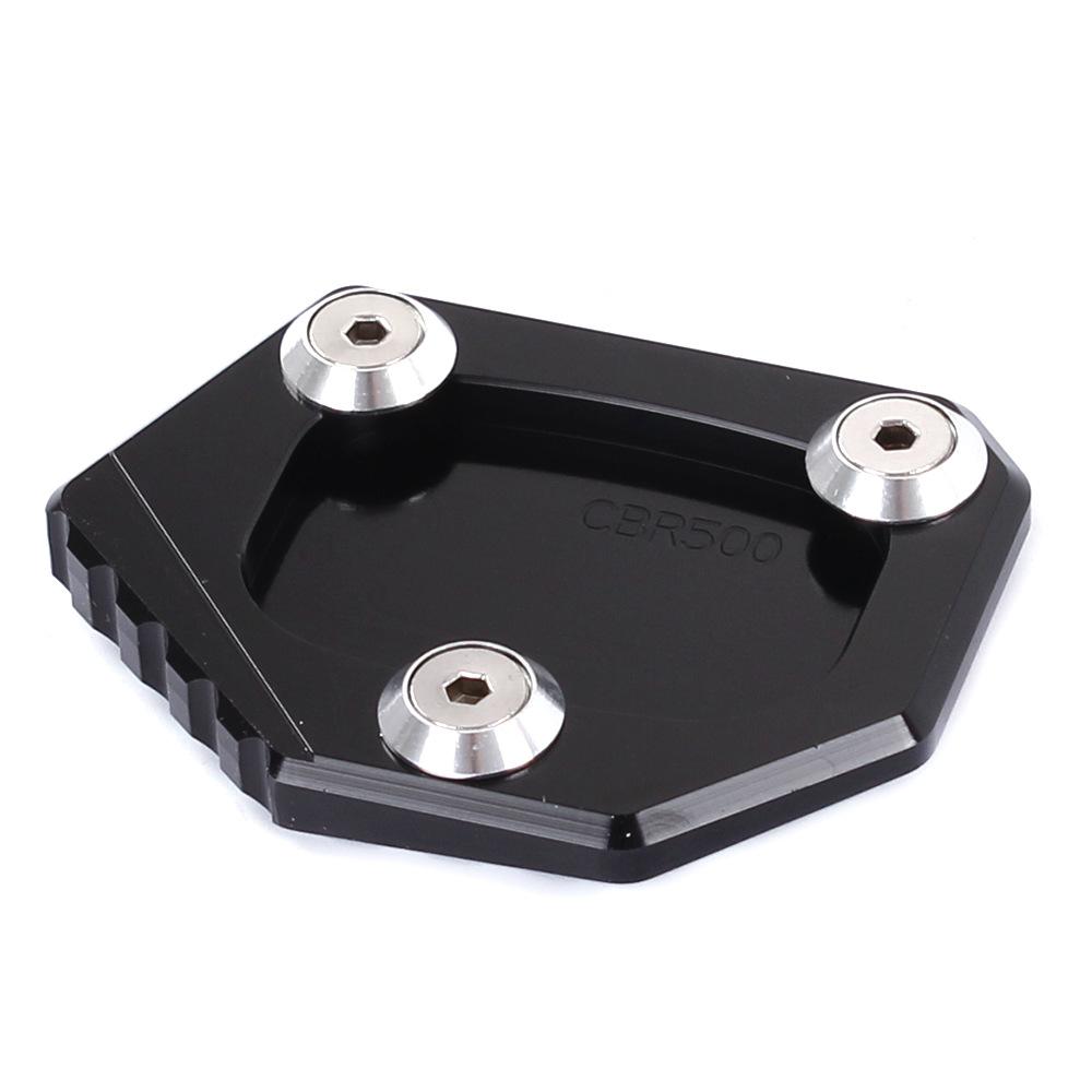 Professional Aluminum Motorcycle Kickstand Side Stand Extension Pad Plate Cover for CB400 NC700 CB250F
