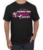 My God Is Stronger Than Breast Cancer Paint Splatter Cross Men T- Shirt