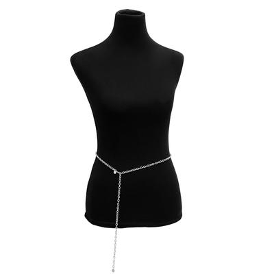 Frauen Dame Taille Kette Gürtel Metall Gold Silber Farbe Bund Kette Gürtel