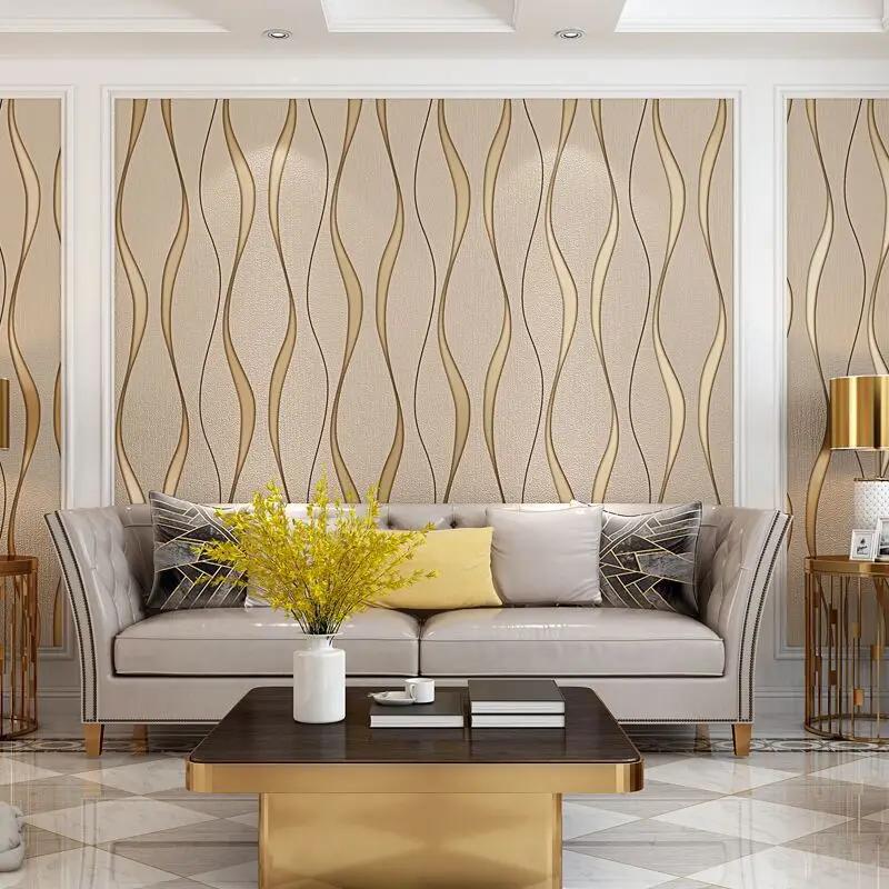 Tapety 3D Falowanie Wody Włóknina Tapeta Salon Tło TV Dekoracja Domu Naklejki Ścienne Luksusowa Tapeta