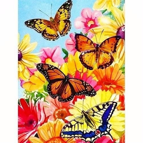 DIY 5D Full Diamond Embroidery Flower Diamond Mosaic Butterfly Diamond Painting Animal Rhinestones Pictures Display Gift Home