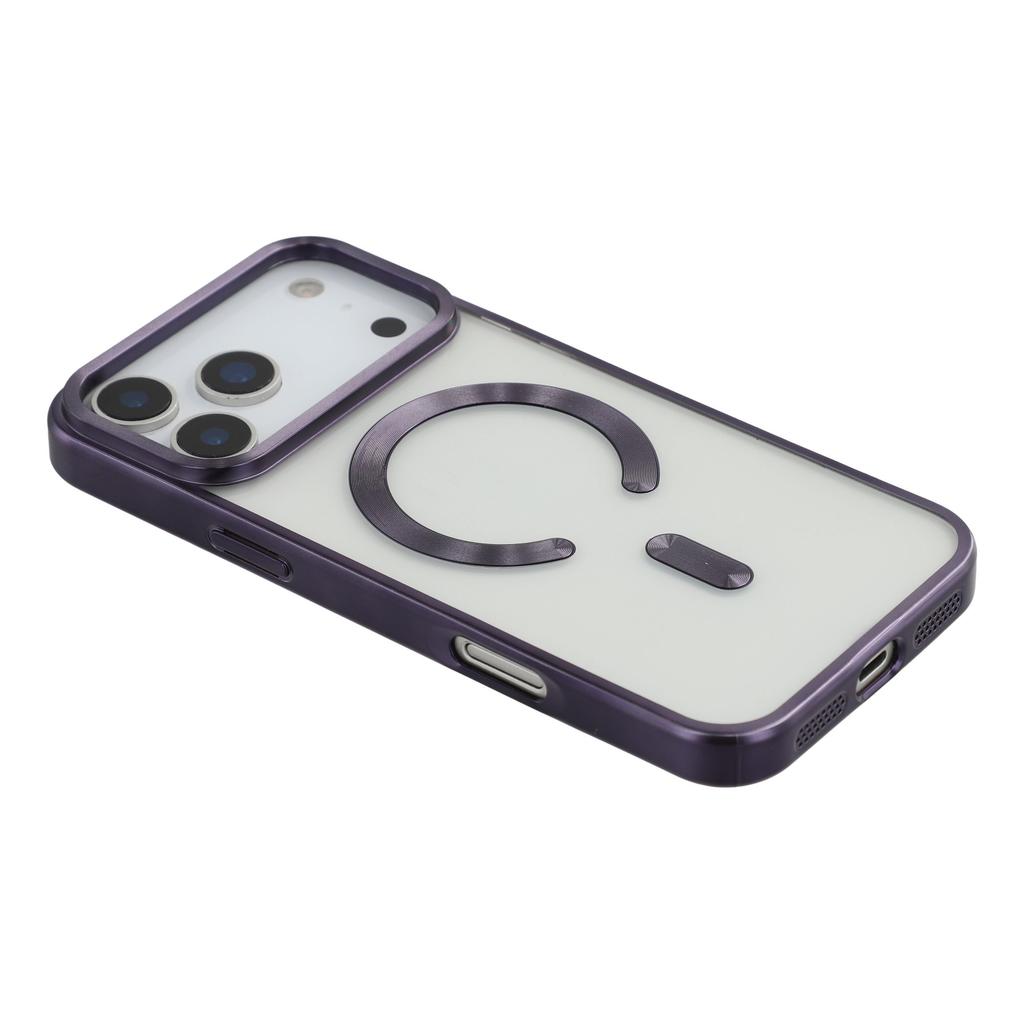 For iPhone 17 Pro Max Case Matte Electroplating Phone Cover Compatible with MagSafe