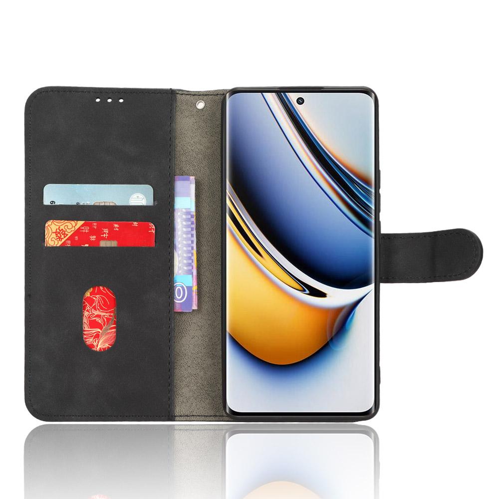 

For Realme 11 Pro 5G/11 Pro+ 5G Anti-Scratch PU Leather Wallet Flip Cover Skin-touch Stand Phone Case Blue