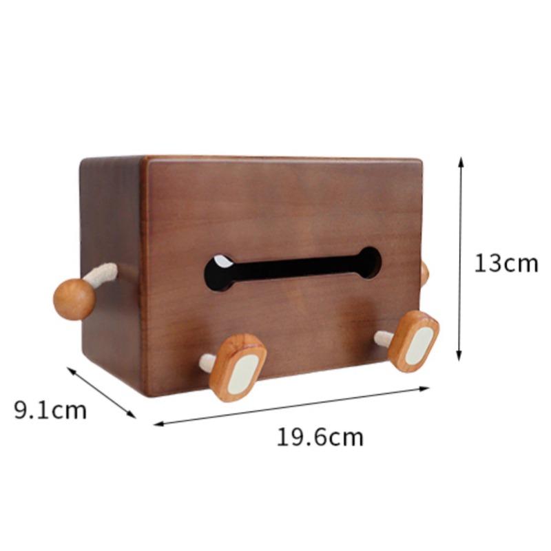 Wooden Tissue Box Creative Cartoon Tissue Boxes Household Kitchen Organization Napkin Box Table Storage Decoration Accessories
