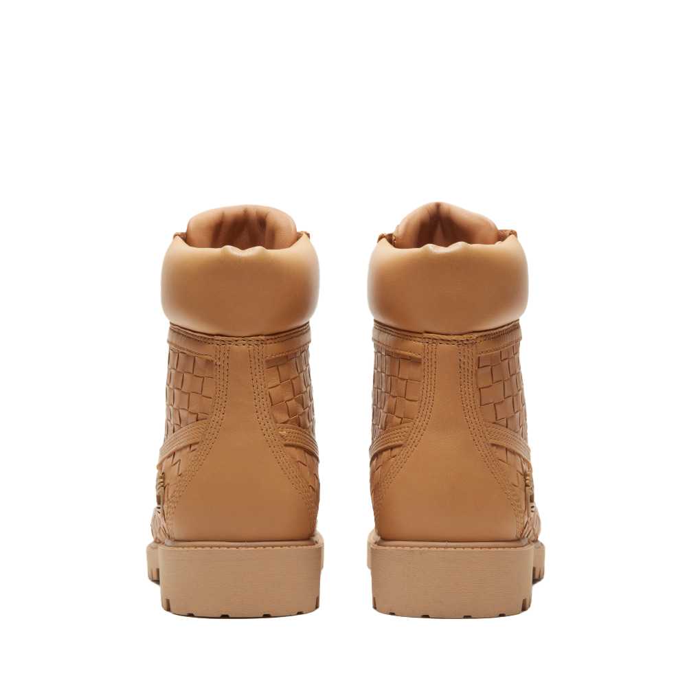 Timberland 6 Inch Premium Boot Woven Medium Beige Full Grain Men Boots Brown TB0A6FD6EN21