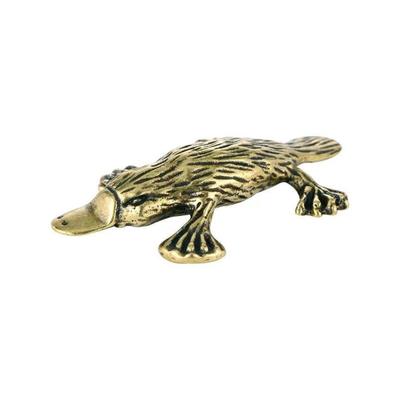 Brass Duckbill Statue Elegant Antique Metal Animal Miniature Collectible Figurine for Home Office Desk Fengshui Decors