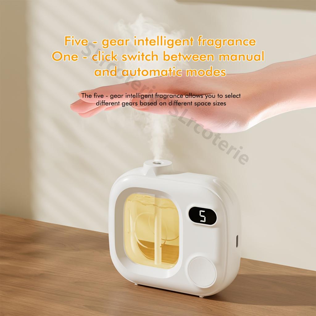 Five Adjustable Settings for A Smart Aroma Diffuser - Suitable for Essential Oils/Perfumes, Smart Diffuser with A 5-Level Adjustable Timer