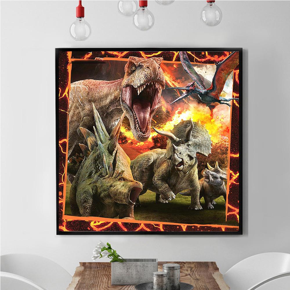 Diamentowy haft dinozaura w pełni okrągły obraz New Arrival dekoracja wnętrz