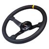 350mm/14Inch Car Steering Wheel Suede/Real Leather Drift Racing Game Simulator Steering Wheel Universal