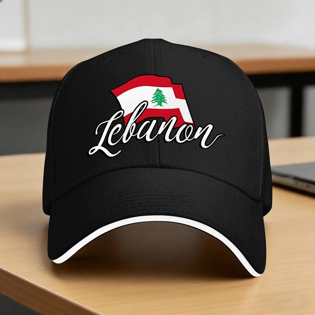Lebanon Flag Map Sun Baseball Cap Spring Unisex Adult Smile With Love Print Trucker Hat Adjustable Running Hippie Baseball Caps
