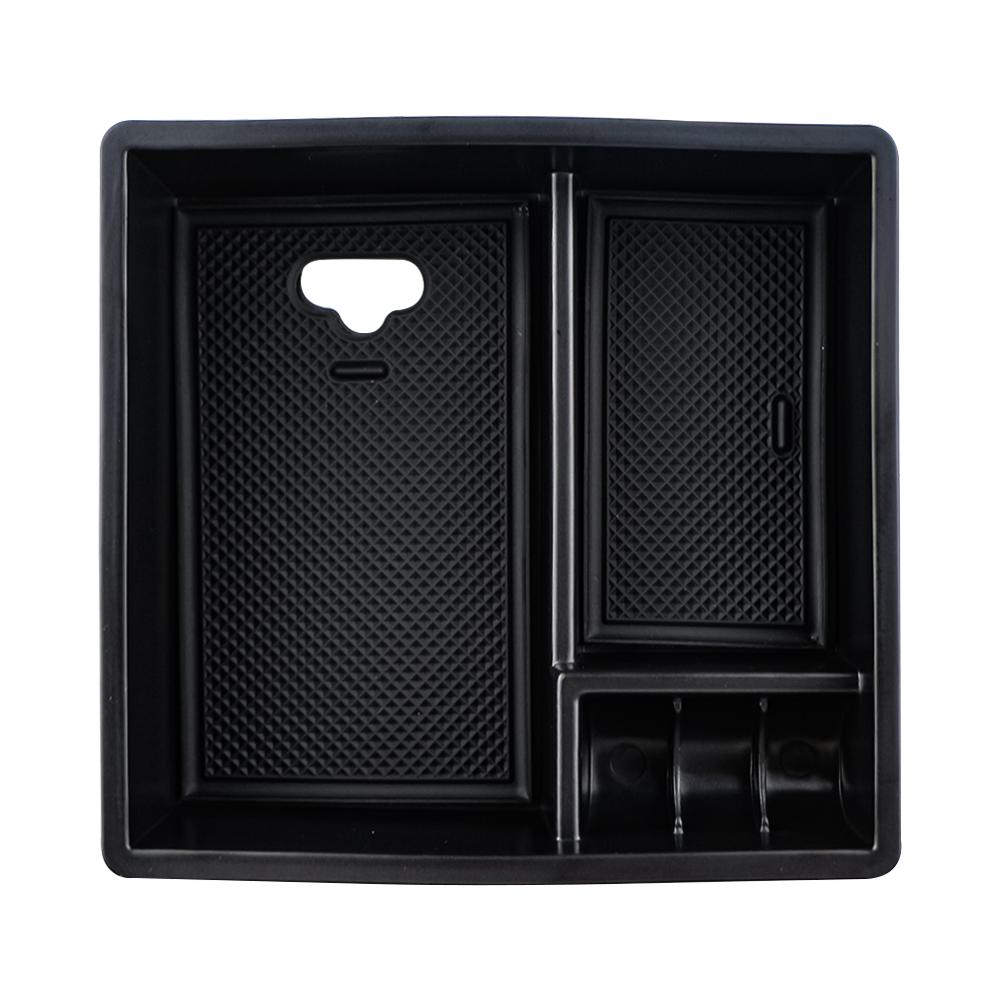 For Toyota Hilux Vigo Fortuner Innova 2004 - 2014 Car Armrest Storage Box ABS+Rubber Pad Accessories