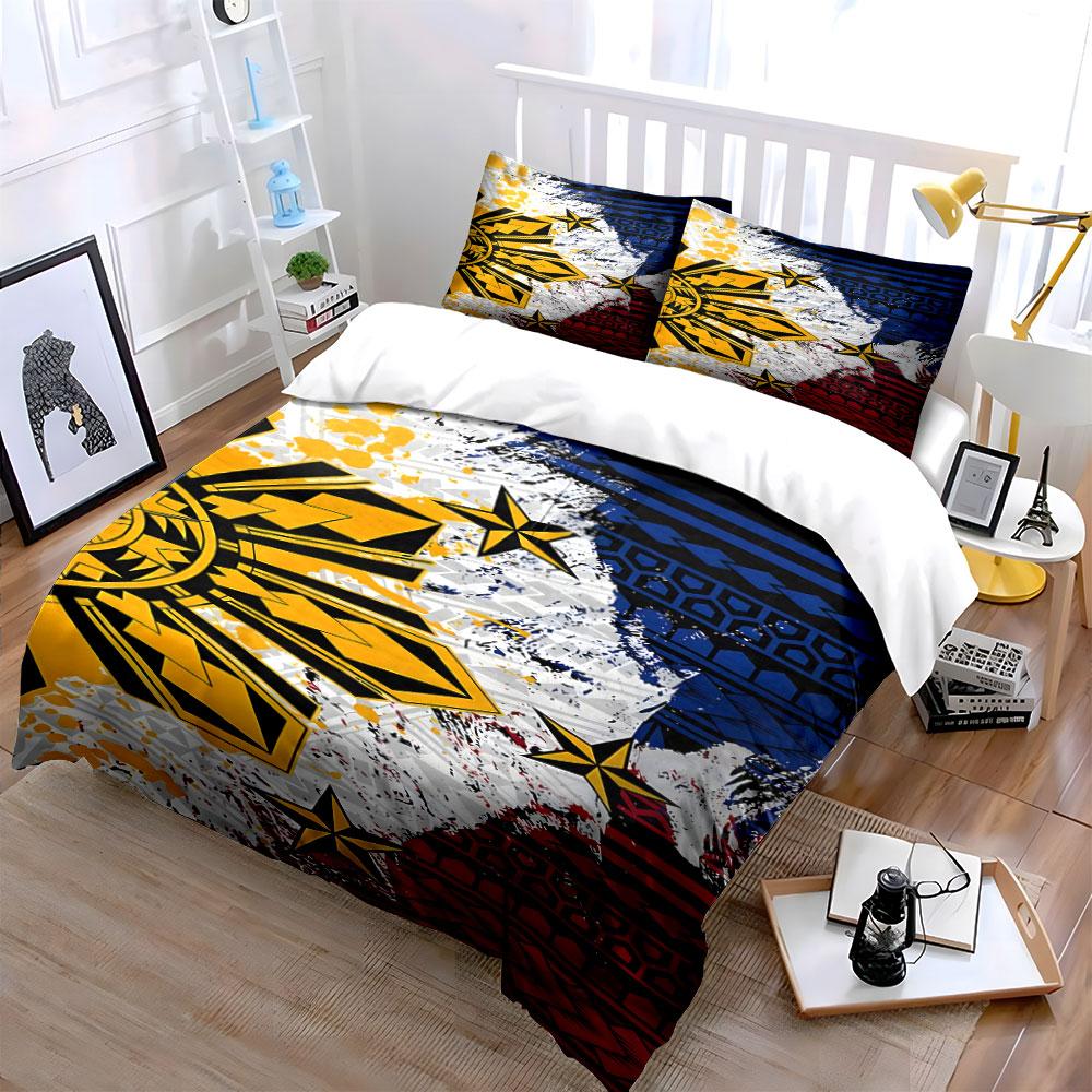 Yellow sun and stars. Bedding sets Duvet cover sets Duvet covers Pillowcases(1*Duvet Cover 2*Pillowcases without duvet insert)