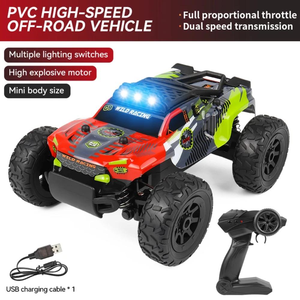 Mini Full Scale 1:32 High Speed RC Drift Racing Car, Alloy Off-Road Vehicle 2.4G Control & LED Lights, Ideal Gift for Kids