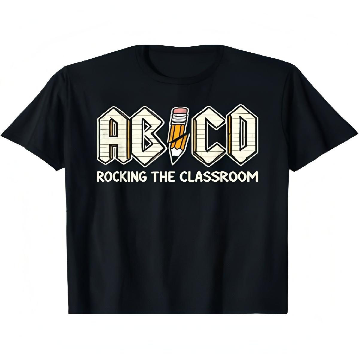 Abcd Teacher Novelty Funny Back To School Teacher T-Shirt XXXXXL разноцветный