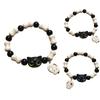Fashion Skull Cat Bracelet Adjustable Beaded Stretch Wristband Cute Charm Hand Chain for Men Women Unisex Jewelry Accessory