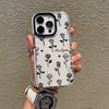 Ins wind black rose mobile phone case premium sketch flower iPhone17 promax anti-drop protective case