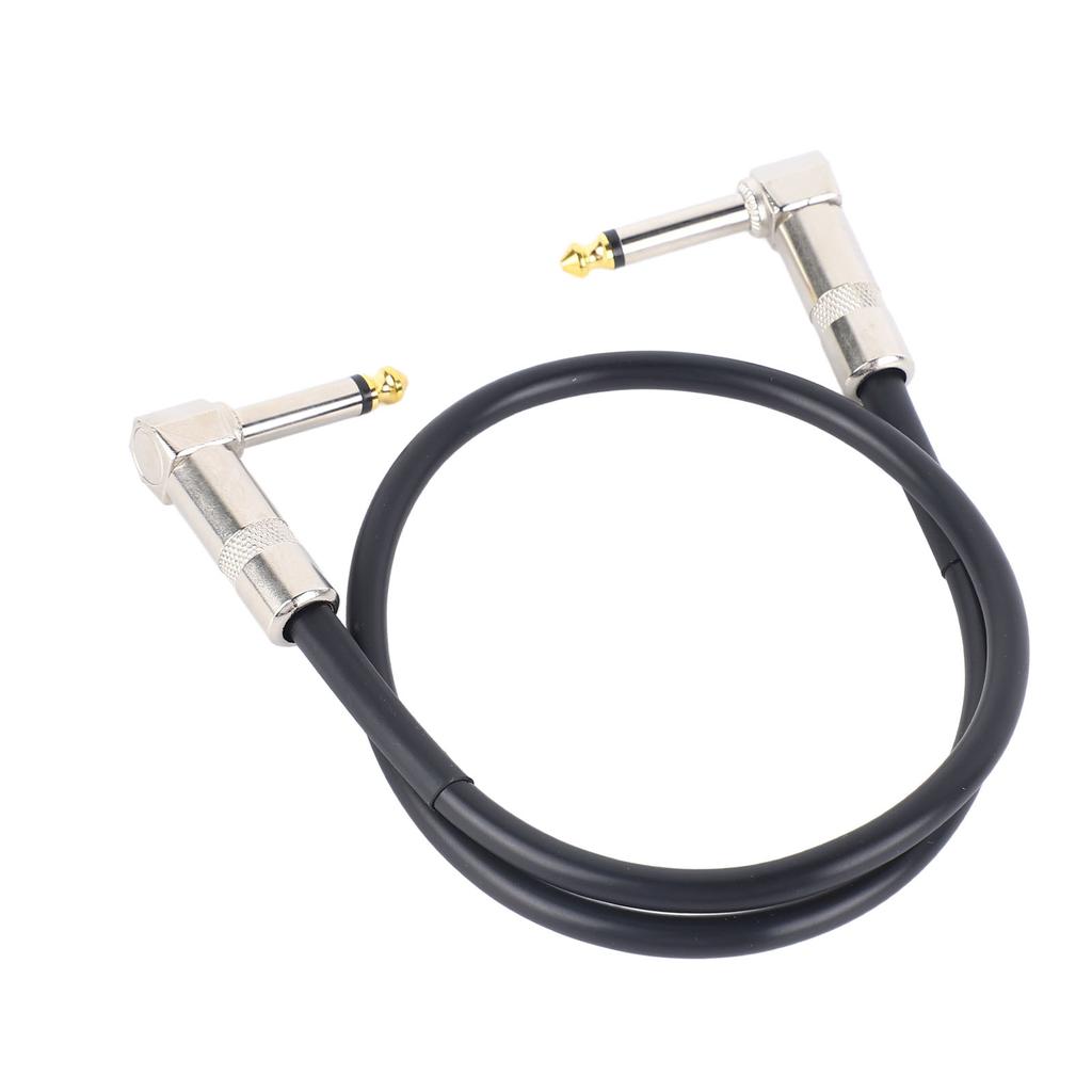 Guitar Patch Cable 6.35mm Plug Right Angle Anti Interference Reduce Noise Flexible Guitar Effect Pedal Cord