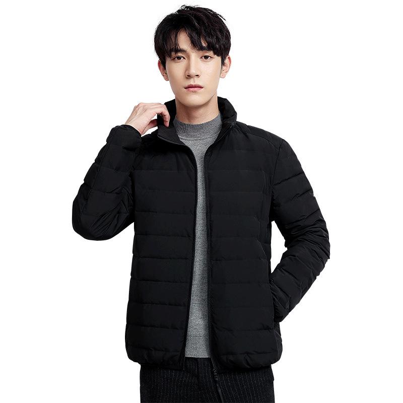 Down Jacket Men's Winter Top Soft New Hooded Trendy Brand Jacket Solid Color 90 White Duck Down Can Be Split In Two