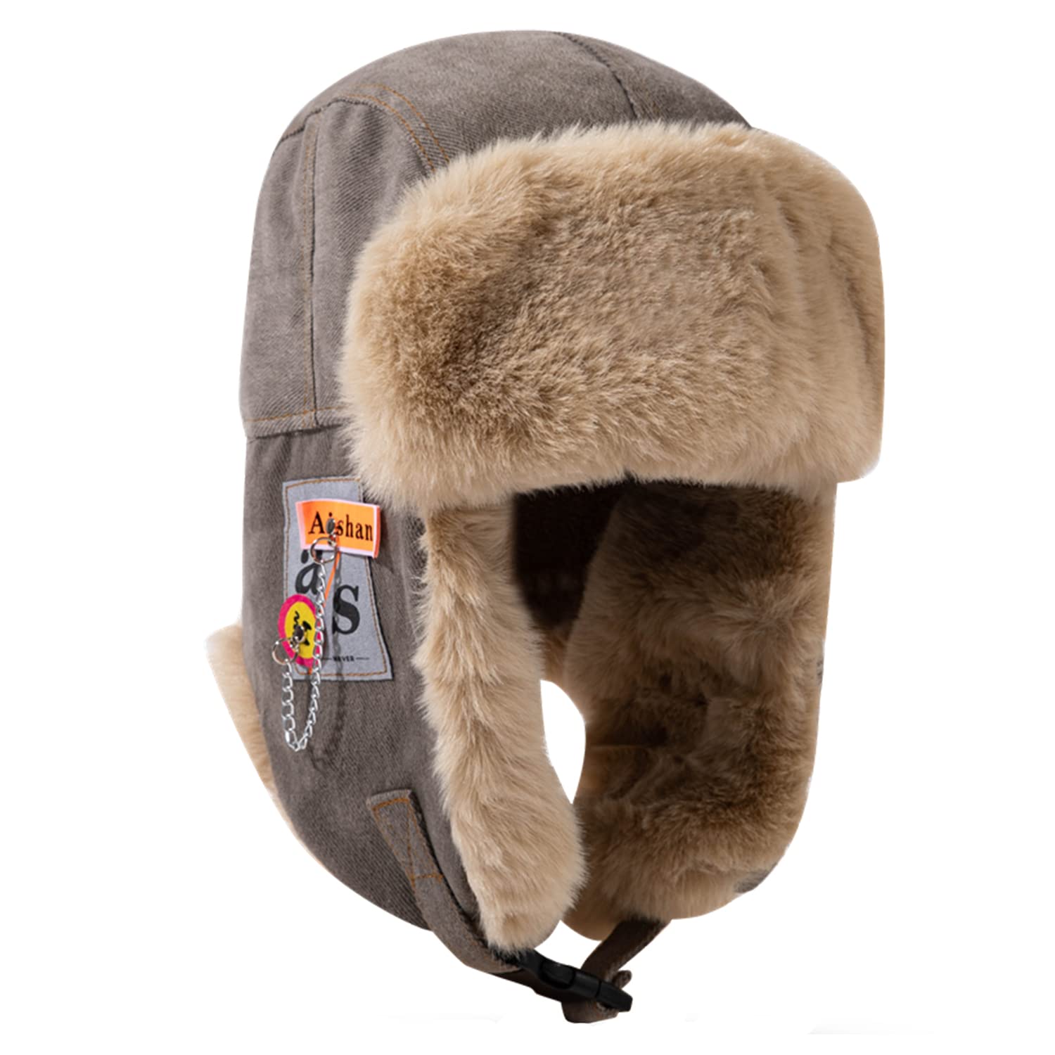 

Croogo Пилотная теплая шапка-ушанка, идеально подходящая для зимы, снежных гор, зимы и работы на открытом воздухе, с флисовой подкладкой и клапанами для середины зимы, унисекс, для поездок на работу,