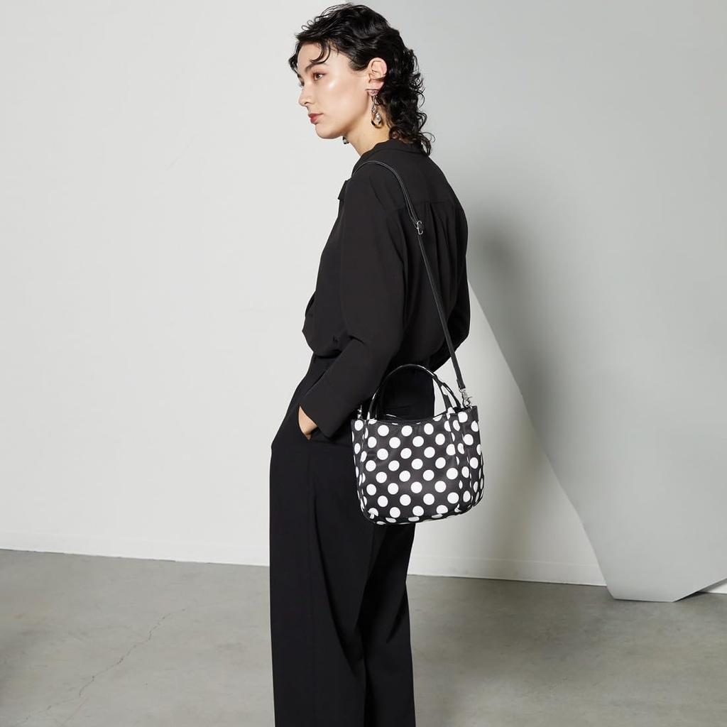 Tragetasche Bonded Tote SS Größe Elfenbein [Isaac] [Polka Dots] 2-Wege (33)