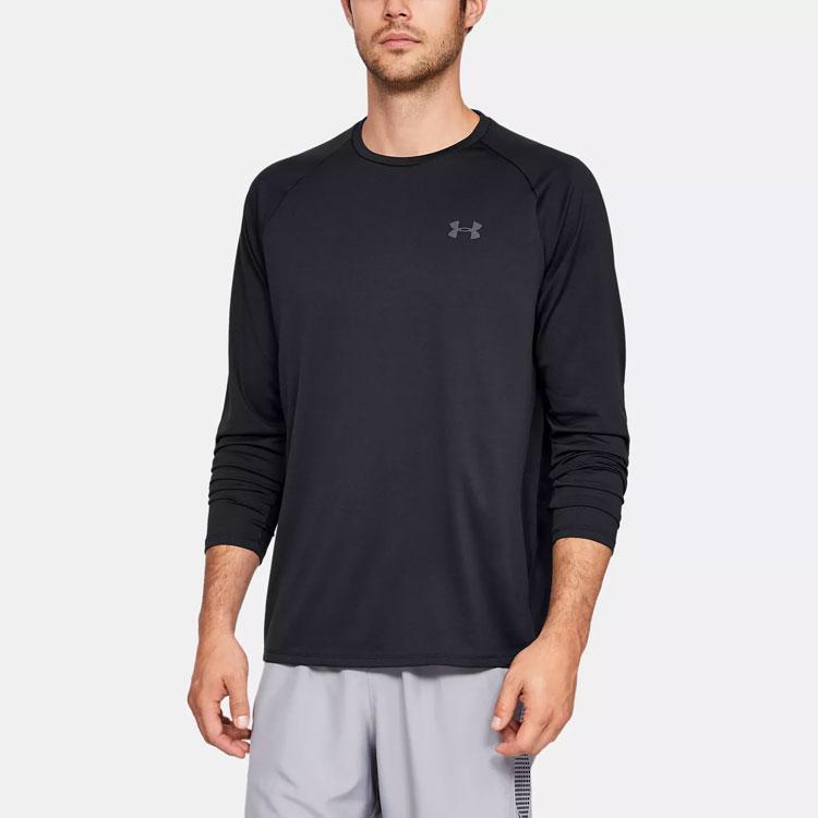 Under Armour Tech Training Sports Long Sleeve T-Shirt Men Tops Black 1328496-001
