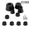 1pcs Black Cone Rubber Foot Pads, Non-Slip Soft Rubber Feet Bumpers Kit With Screws
