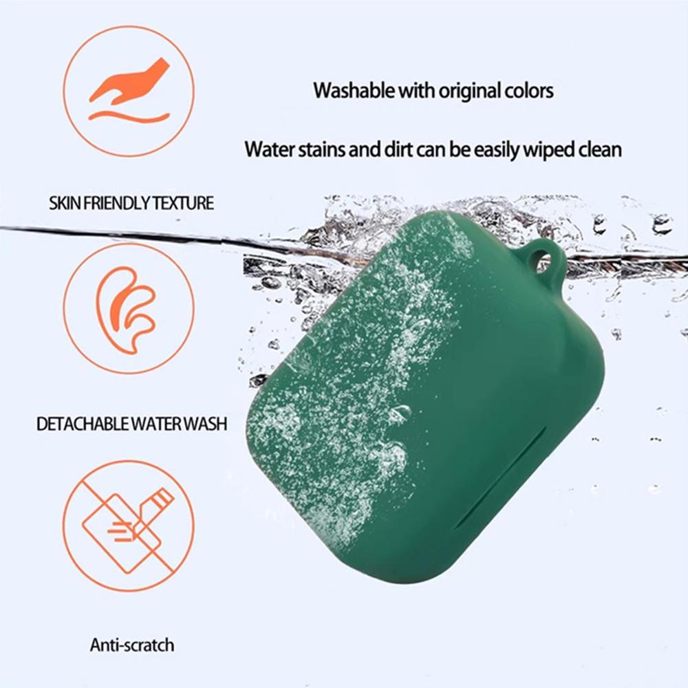 For Realme Buds Air 7 Pro Protective Case Wireless Earbuds Silicone Cover with Anti-Lost Buckle