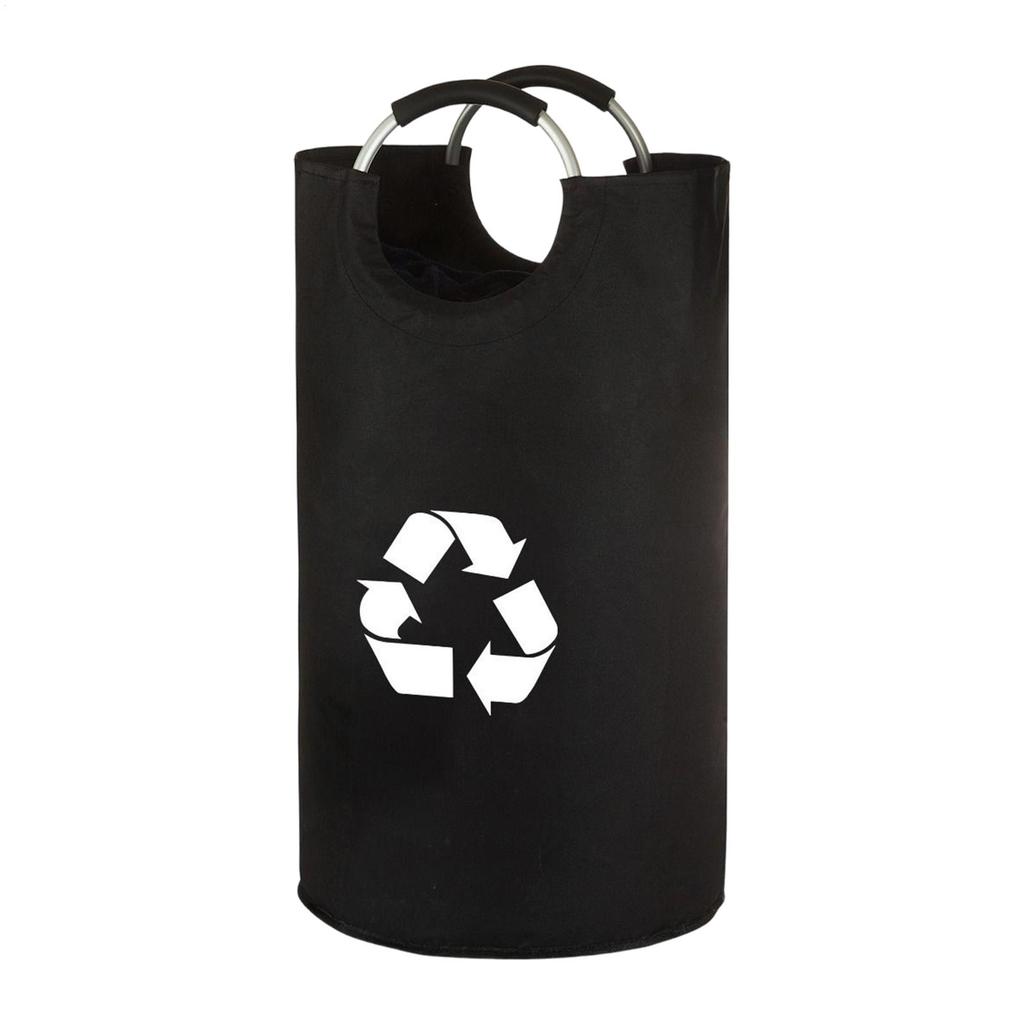 Cesto porta bottiglie vuote da 82L Borsa pieghevole raccogli bottiglie per acque reflue da cucina con manico in alluminio Contenitore di grande capacità