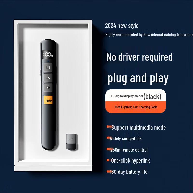 Digital Display Rechargeable Presentation Remote