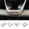 BETI1 Car Steering Wheel Emblem Stickers Metal Badge For Mercedes Benz AMG W206 W204 W205 W212 W213 W221 W222 W223 W251 W464 GLE GLC