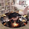 1pc Genshin Impact2 Print Round Carpet Chair Round Carpet Suitable for Bedroom Living Room Home Decorative Carpet