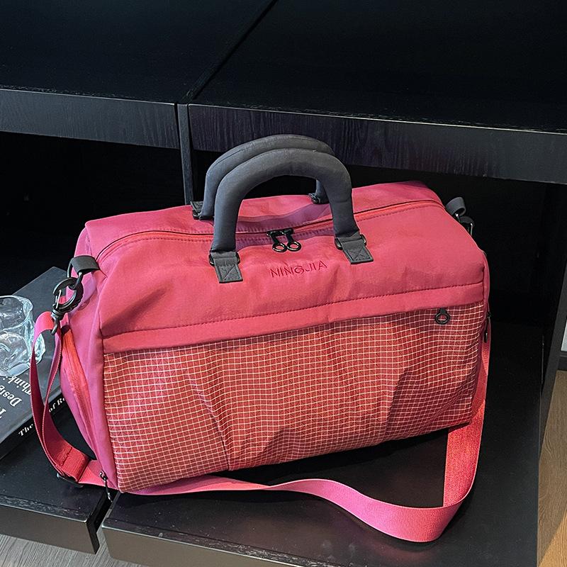 Fashion large-capacity portable travel bag Women's short-distance travel storage luggage bag Men's wet and dry separation sports fitness bag