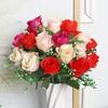 Simulated Flower Bouquet Fragrant Roses Finished Wedding Home Decoration High-end Vase Flower Arrangement Photography Props