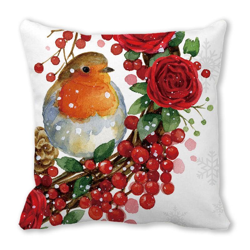 Tema de Crăciun Atmosfera de Crăciun Model imprimat Husă de pernă Acasă Sufragerie Canapea Pernă decorativă Husă de pernă 45x45cm