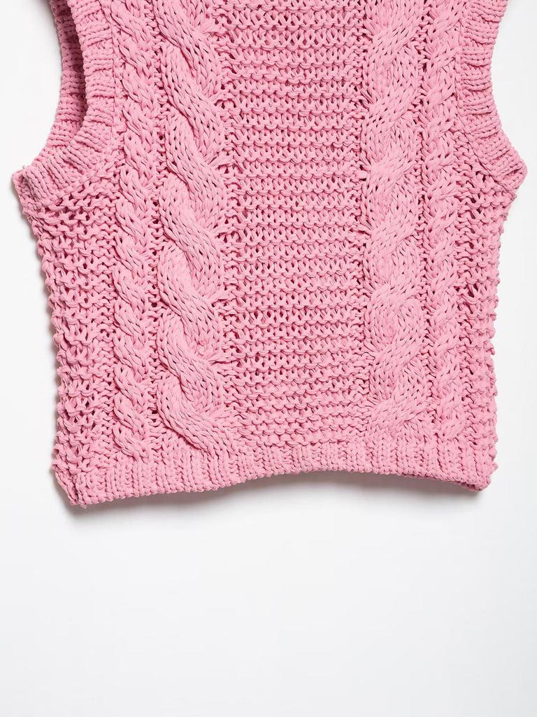 TAOP&ZA Damen Frühling Floral Geknöpfter Strickweste