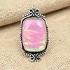 AAA+ Pink Triplet Opal Handmade Solid 925 Sterling Silver Jewelry Ring For Women