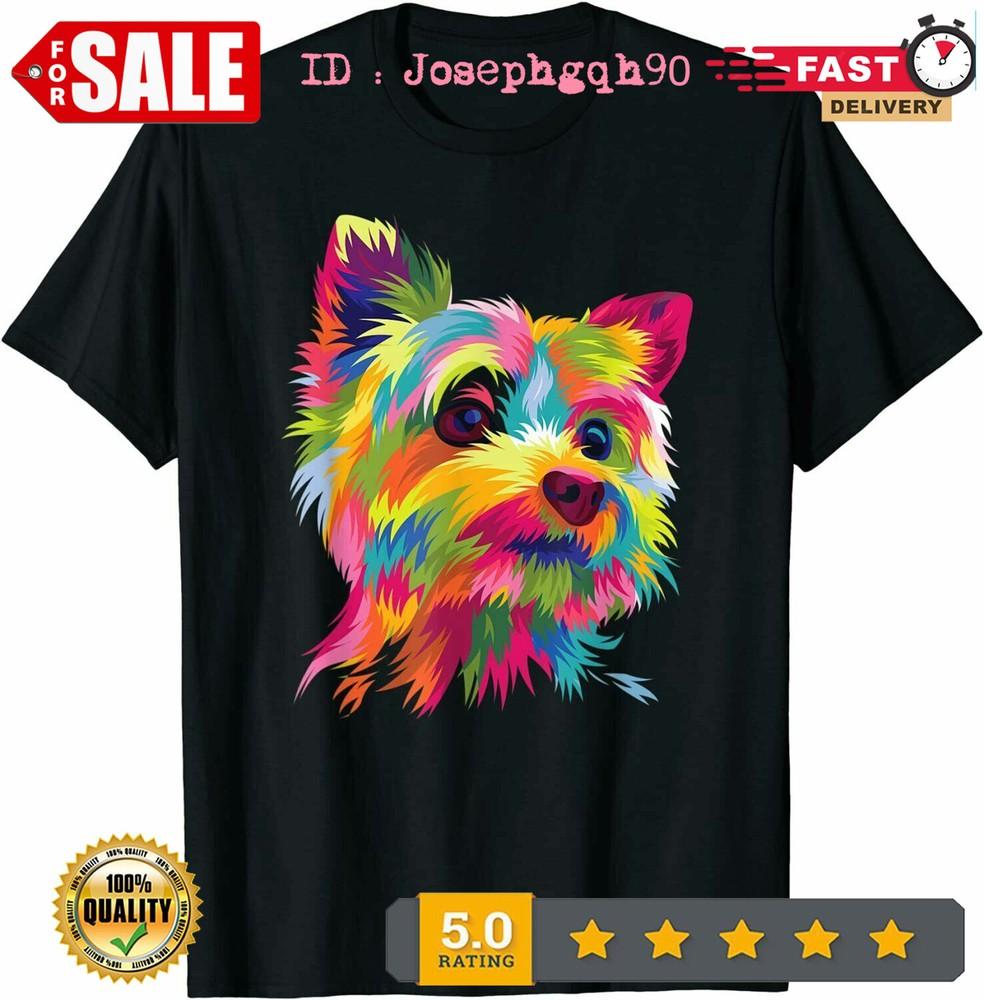 2025/Yorkshire Terrier Funny Yorkie Pop Art Popart Dog Gift - T-Shirt Black S-5X Unisex T-Shirt XL