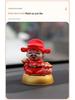 Solar-Powered Cute Cartoon KT Cat Car Ornament with Nodding Head