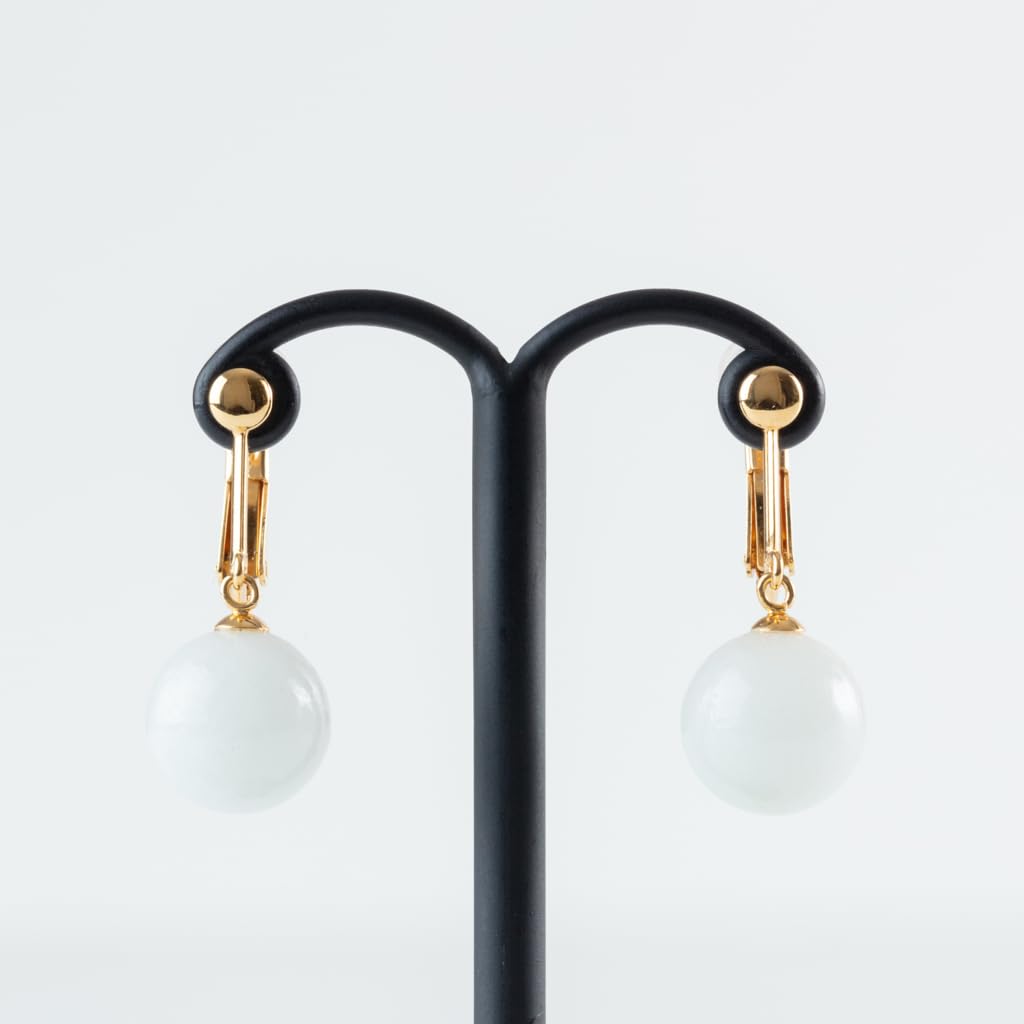 10mm Itoigawa Natural Jadeite Bead Earrings Spring with Silicone Jadeite Workshop Guarantee Japanese National Jomon Power Stone APS0130 (Screw Cover)