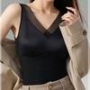 Satin Warm Vest with Built-in Bra & Chest Pads for Women - Cozy Autumn/Winter Base Layer & Stylish Outerwear