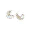 Silver Needle French Drip Oil Polka Dot Earrings: Elegant, Unique, High-End Design