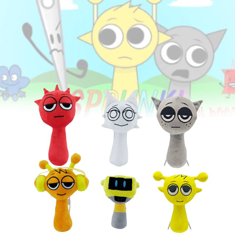 Sprunki Colorful Stuffed Toy Cartoon Game Children Birthday Holiday Dolls Gift
