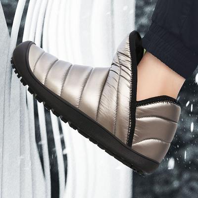 Winter Foreign Trade Large Size Cotton Boots New Warm Thickened Cotton Shoes Men's Medium Top Snow Boots Couple Bread Shoes