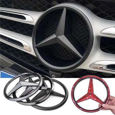 Zbts2 ABS Car Front Grille Badge Decal Cover Emblem Mercedes Benz W204 W205 W210 W211 W212 W213 C E Class GLA GLK ML GLC GLE1