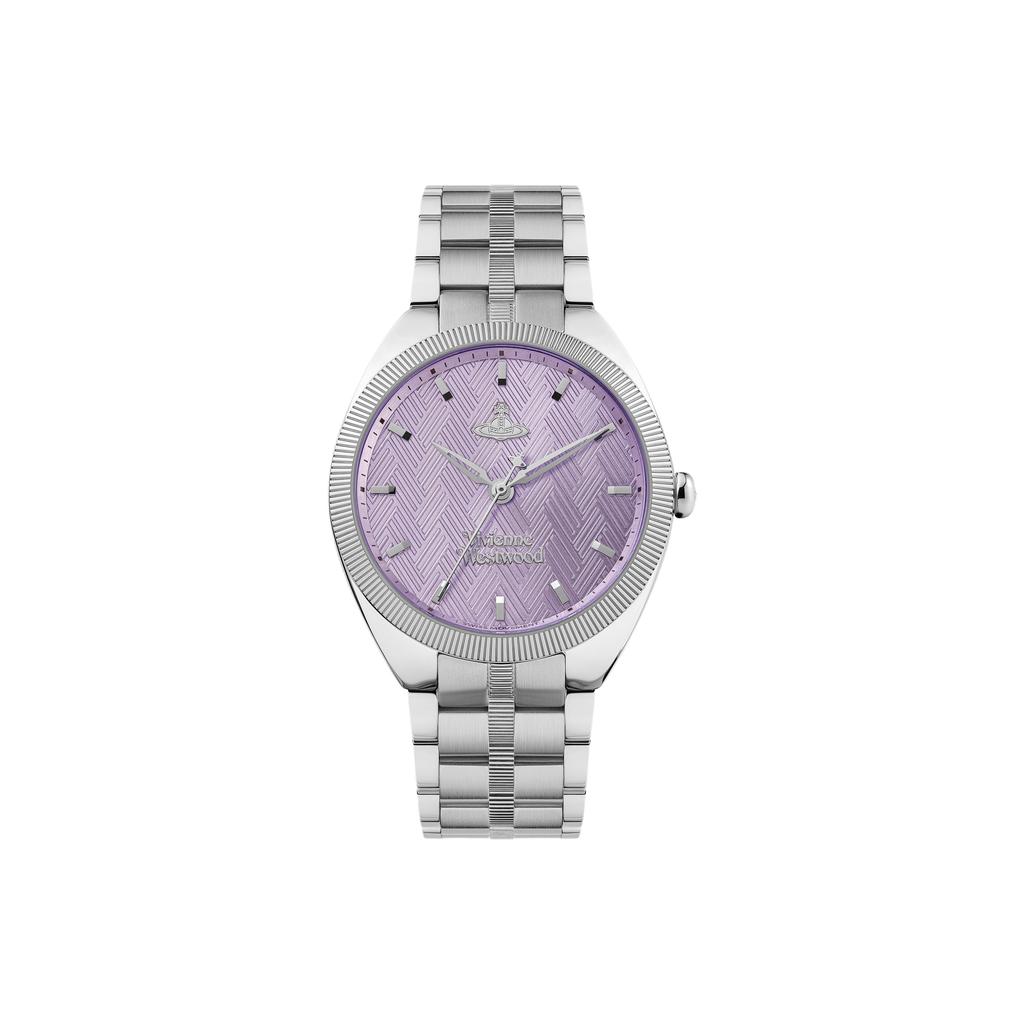 Vivienne Westwood Quartz Watch Stainless Steel Band Purple Dial 50 Meters Water Resistant Women watches DWVV281PPSL